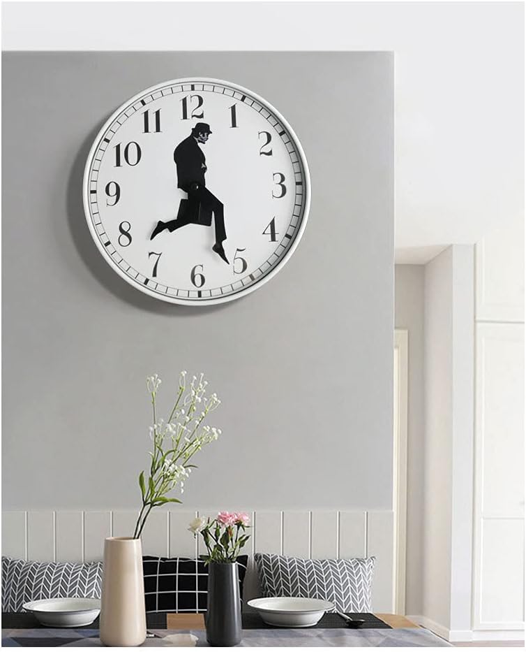 TANKRIN Ministry of Silly Walks Clock, Silly Walk Wall Clock, A Interesting Wall Clock for Living Room Decor, Bedroom, Kitchen, Novelty Home Decor Gifts (Whtie) - Image 2