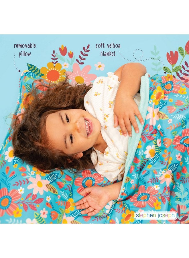 Stephen Joseph, Toddler All Over Print Nap Mat with Soft Blanket and Removable Pillow for Boys & Girls, Kids Sleeping Bag for Elementary, Daycare, Preschool with Carry Handle, Sports - Image 2