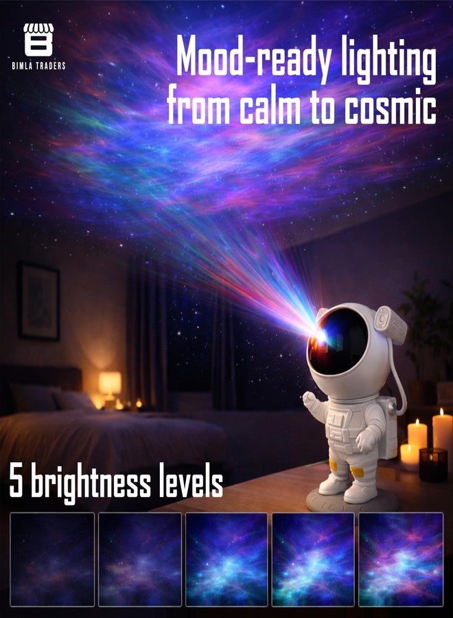 BTfash Astronaut Galaxy Projector Lamp | Space Theme Light Projector for Bedroom, Kids & Home Décor | Adjustable Lighting & Remote Control. Pack of 1 (PL001) - Image 3