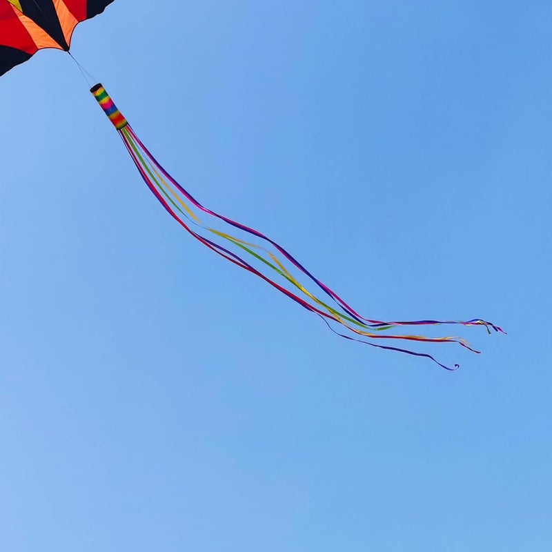 Besra Colorful Kite Tail Outdoor Garden Windsock Spinner Spiral Waterproof Kite Accessories - Image 1