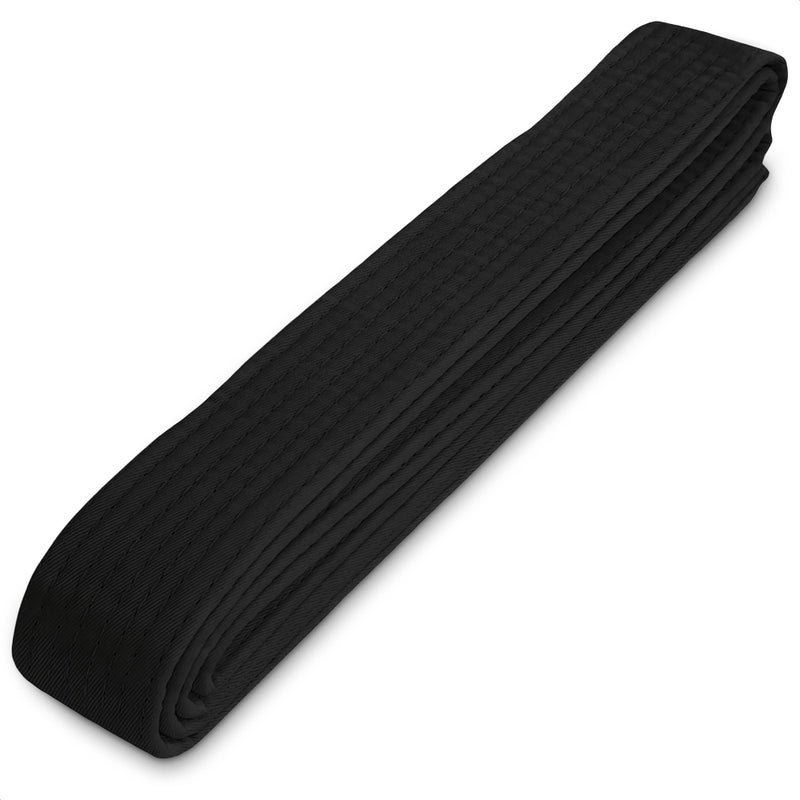 MYCRITEE Taekwondo Uniform Belt for Women - 86.6" Judo Belt Women Jiu Jitsu Gi Karate Belt Martial Arts Training Equipment Belts for Men - Aikido Gi Bjj Belts Womens Jiu Jitsu Gi Tkd Belt Black - Image 1