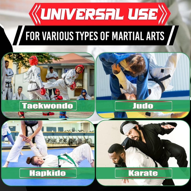MYCRITEE Taekwondo Uniform Belt for Women - 86.6" Judo Belt Women Jiu Jitsu Gi Karate Belt Martial Arts Training Equipment Belts for Men - Aikido Gi Bjj Belts Womens Jiu Jitsu Gi Tkd Belt Black - Image 5