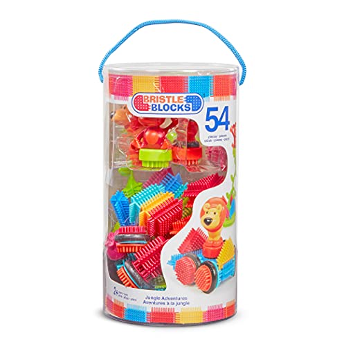 Battat – Bristle Blocks – STEM Interlocking Building Blocks – 54 Pieces Playset – Reusable Storage Bucket – Developmental Toys for Toddlers & Kids – Jungle Advetures – 2+ Years - Image 4