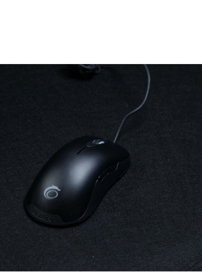 ماوس الألعاب OERON MF2 - مفتاح OMRON، 10 ملايين نقرة - مستشعر بصري AVAGO A3325 (5000 نقطة في البوصة / 20G / 120 بوصة في الثانية) - 7 مفاتيح ماكرو - ماوس سلكي USB مانع للانزلاق لألعاب MMO وRTS وFPS وMOBA | أسود - Image 5