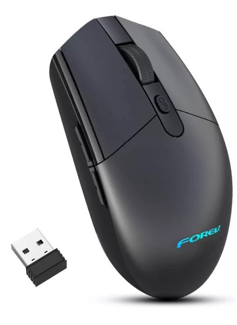 FV-G304 Wireless Mouse – 2.4G Wireless office business – 6 Buttons – energy-saving – 3200DPI  –  Effective Distance 10m – 1x AA Battery included – ON/ OFF Button  | Black