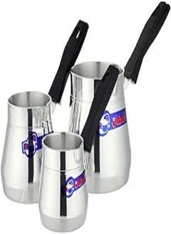 El Dahan Coffee Pot with Bakelite Handle, 3 Pieces - Silver