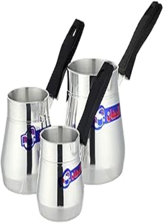 El dahan - El Dahan Coffee Pot with Bakelite Handle, 3 Pieces - Silver - Image 1