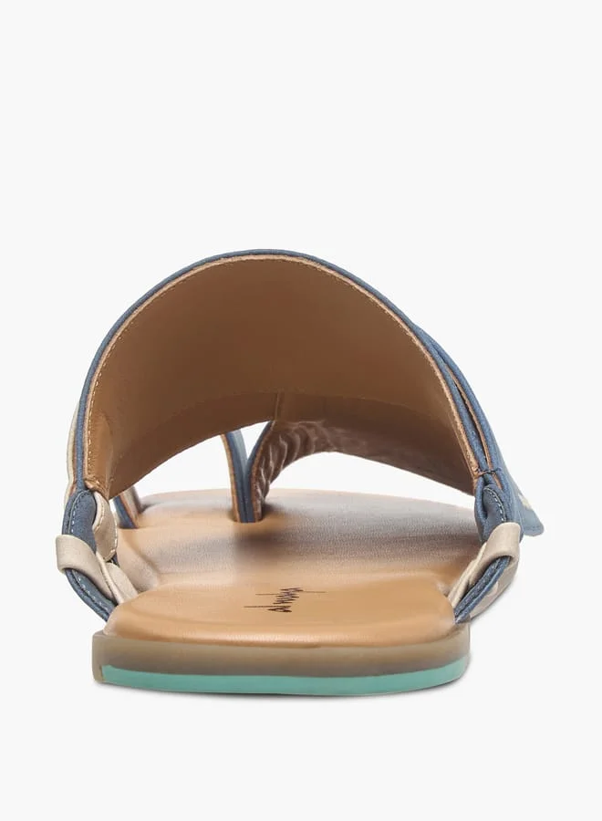 الواحة صنادل رجالي مطرزة سهلة الارتداء بتصميم عربي وحلقة إصبع