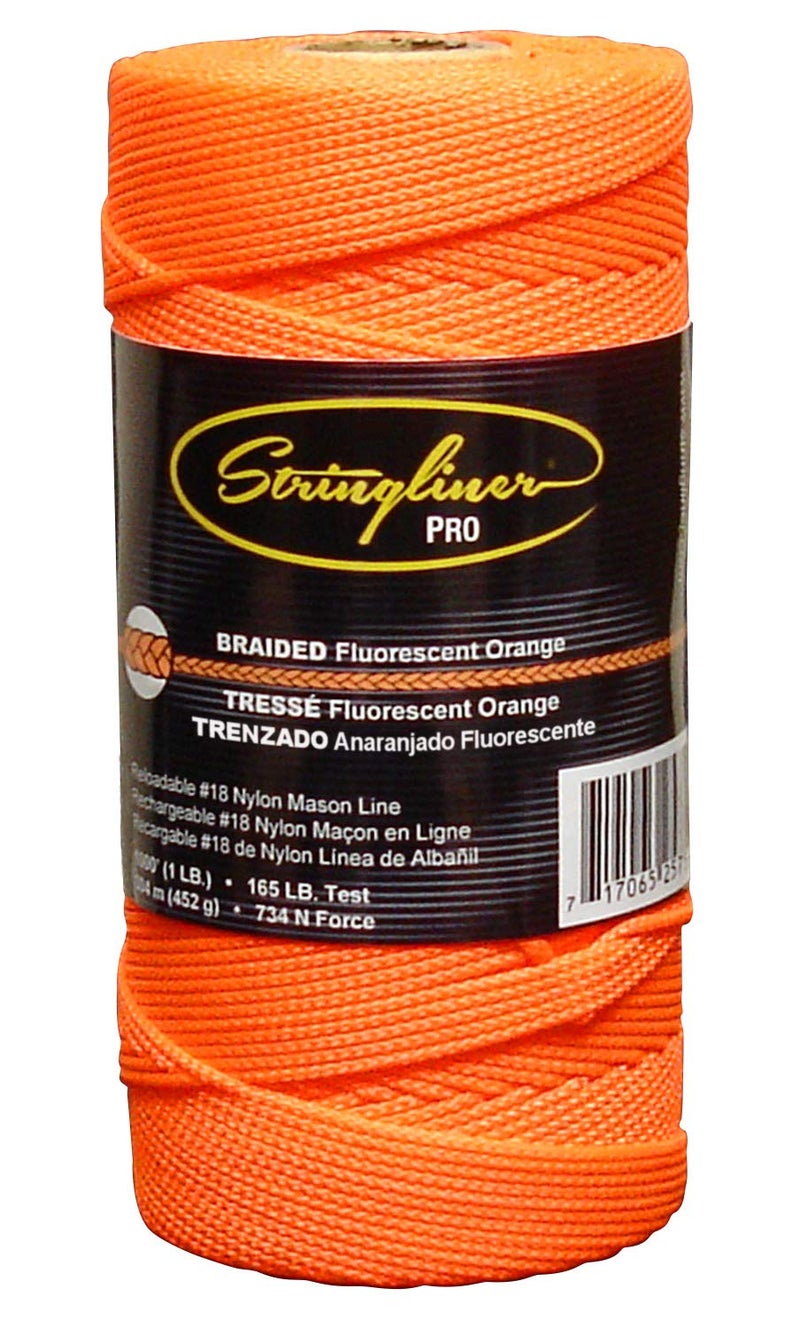 Stringliner Braided Mason Line Replacement Roll Contractor Pack 1,000' - Orange (Pack of 6) - SL35759CPK - Image 2
