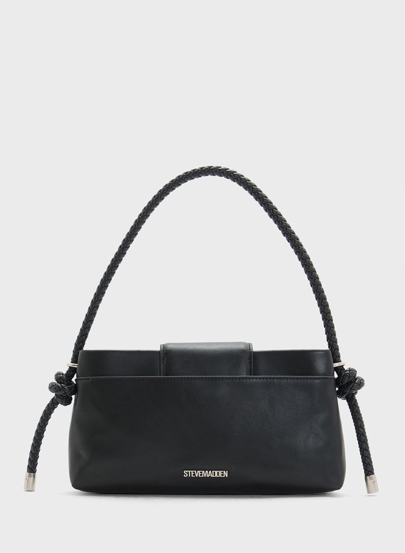STEVE MADDEN Brooks Logo Detail Flap Over Satchel Bag  - Image 2