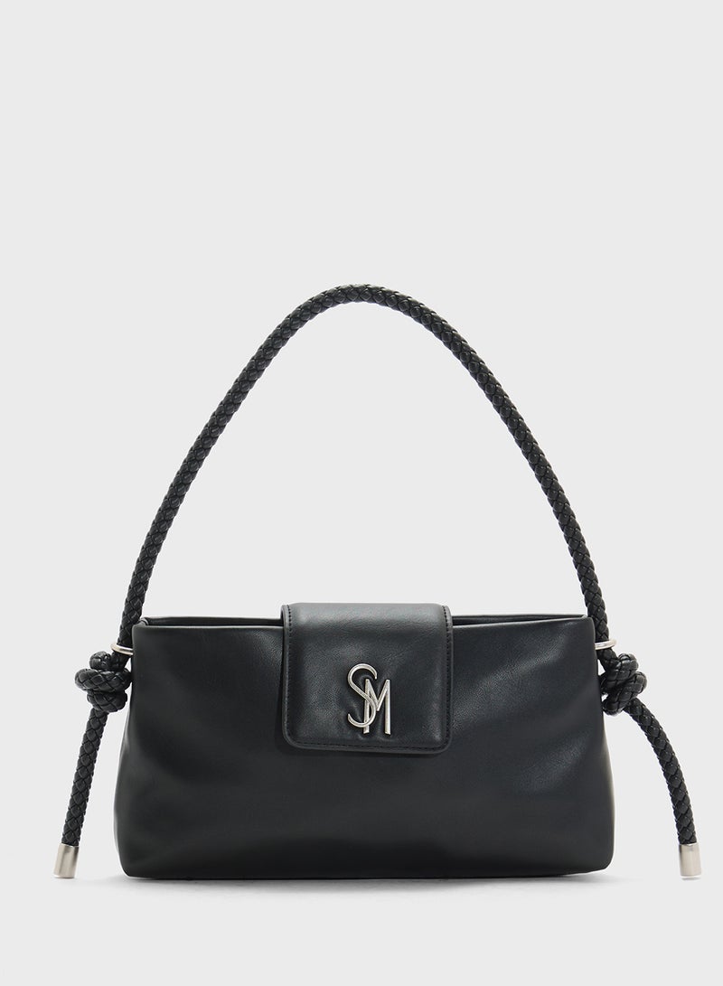 STEVE MADDEN Brooks Logo Detail Flap Over Satchel Bag  - Image 1