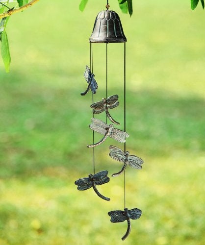 SPI Home Cast Iron Swooping Dragonfly Windchime - Image 3