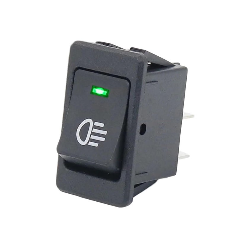 KCD4 Rocker Switch ON-Off 2 Position 4 Pins LED Push Button 12v 35A Automobile refitting Fog lamp Switch with Light(Green) - Image 2