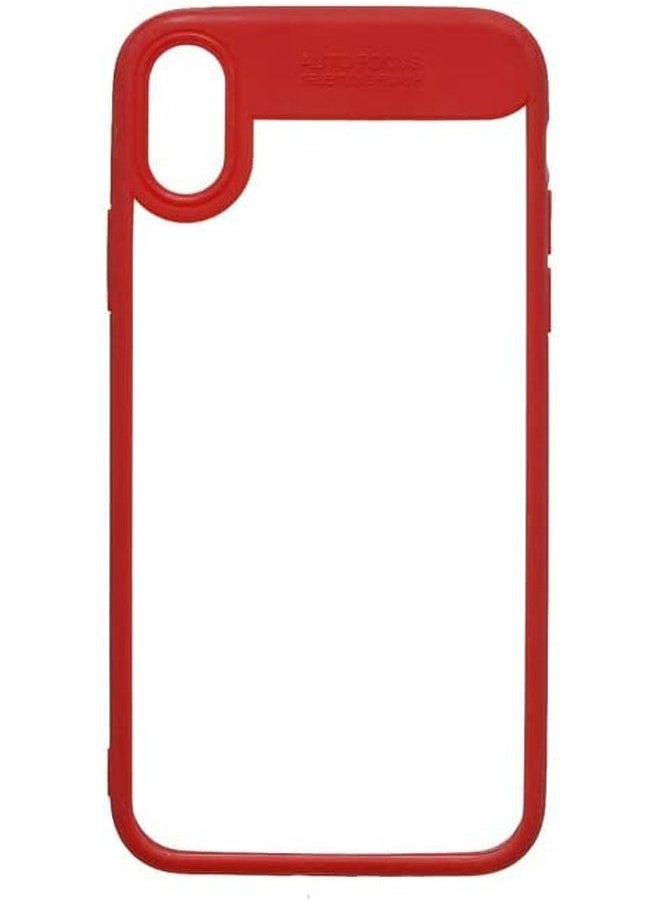 Generic - Apple Iphone X Plastic Back Case - Transparent Red 1 - Image 1