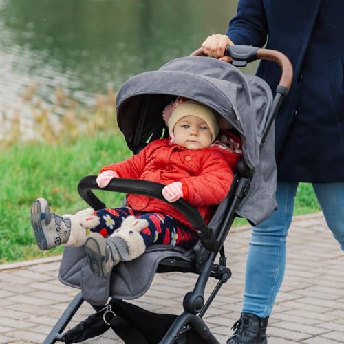 SAFIGLE Universal Baby Stroller Bumper Bar Replacement Adjustable Detachable Pu Leather Handrail Crossbar Compatible with 98 Strollers 15.3 Inch - Image 4