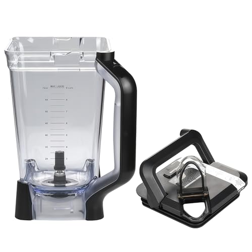 Ndoge 72oz Blender Replacement Parts For Ninja Blender BL610, ONLY Fits 6-Fin Base New Model, Blenders Replacement Pitcher with Locking Lid For Ninja BL710WM CO610B CO650B CT610C, NOT For 4-Fin Base - Image 1