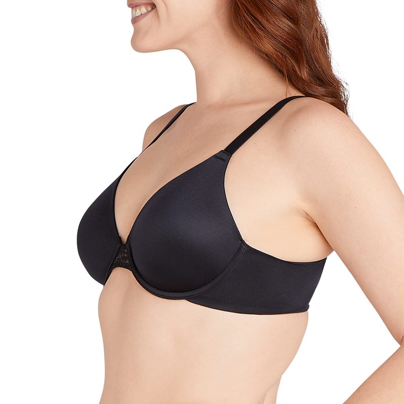 Bali Women's Comfort Revolution Soft Touch Perfect T-Shirt Underwire Bra DF3468 Black/Almond - Image 2