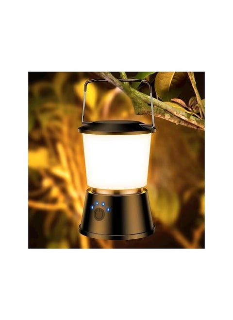LED Camping Lamp Portable, Super Bright Camping Lantern Rechargeable Tent Lamp with Hooks, 5 Light Modes, Continuously Dimmable, 8H+ Hours Duration, Emergency Light for Camping, Hiking, Power