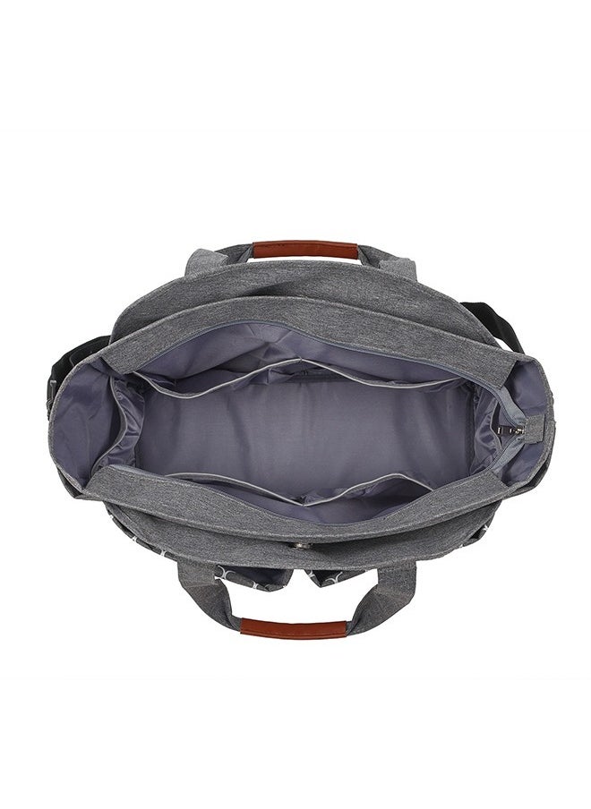 Arabest Baby Diaper Bag Tote with Changing Pad & Pacifier Case, Multi-Function Diaper Tote Bag for Women with Adjustable Strap for Traveling, and Outdoors (Polyester, Grey)  - Image 4