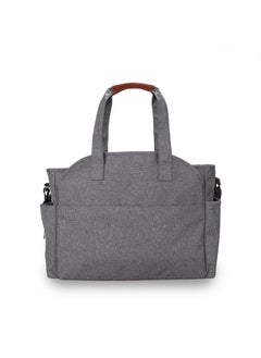 Arabest Baby Diaper Bag Tote with Changing Pad & Pacifier Case, Multi-Function Diaper Tote Bag for Women with Adjustable Strap for Traveling, and Outdoors (Polyester, Grey)  - Image 5