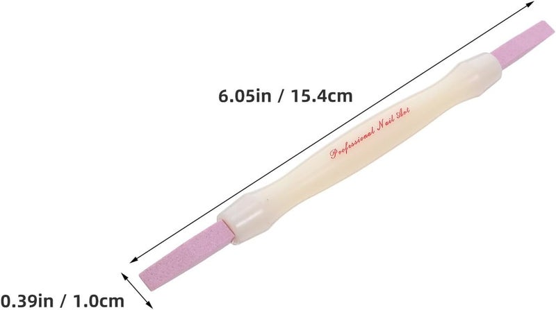 4pcs Double-Headed File and Cuticle Remover Pen Nail Polishing Stick Tool for Manicure Pedicure Household and Salon Use - Image 2