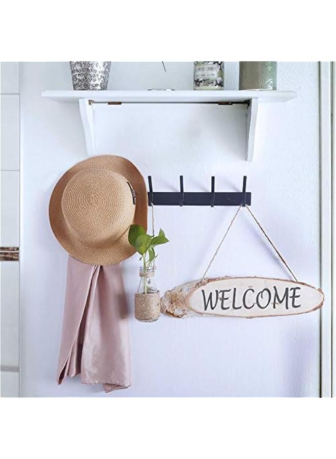 Arabest Coat Rack Wall Mounted,17-1/8 Inch Hooks for Hanging Coats,Heavy Duty Metal Hook Rail with 6 Double Dual Hooks Hanger Wall Mount for Purse Clothes Jacket Backpack Entryway,Black  - Image 5