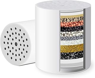 iSpring iSpring FSF2 15-Stage Universal Shower Filter Replacement Cartridge, Improves Conditions of Skin, Hair, and Nails, White  - Image 1