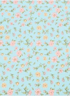 Status Contract Spring Summer Collection-Cotton Rich Double Bedsheet with 2 Pillow Covers for Bed Room, Home, Hotel-120 GSM, Blue-Pink Flowers, 210 X 215 Cm  - Image 4
