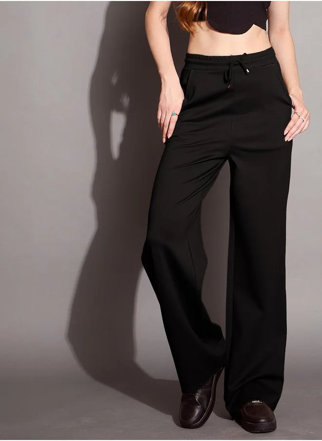 SASSAFRAS High Rise Relaxed Fit Pants