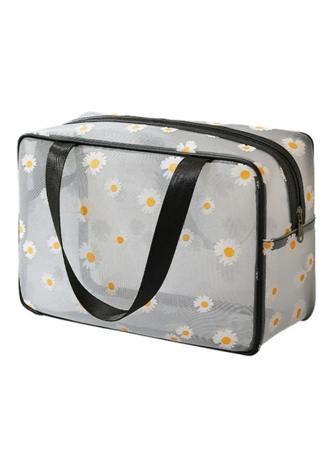 A women's travel makeup bag, a stylish, large-capacity open and flat bag for organizing cosmetics, toiletries, and toiletries, with a freestanding vertical design for easy access. - Image 2