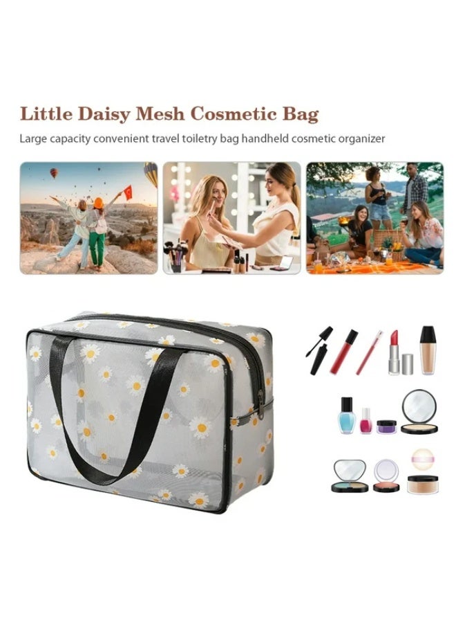 A women's travel makeup bag, a stylish, large-capacity open and flat bag for organizing cosmetics, toiletries, and toiletries, with a freestanding vertical design for easy access. - Image 3