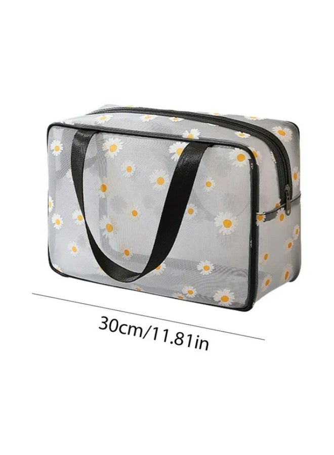 A women's travel makeup bag, a stylish, large-capacity open and flat bag for organizing cosmetics, toiletries, and toiletries, with a freestanding vertical design for easy access. - Image 4