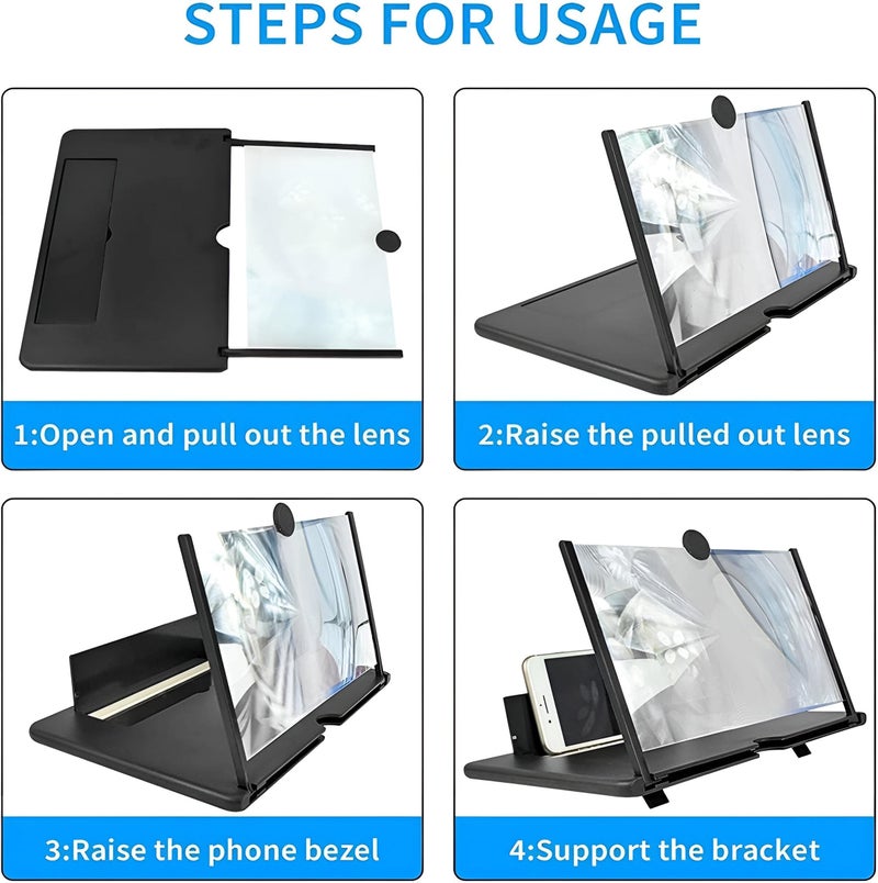 Portable Display - Foldable Screen Magnifier for Enhanced Viewing - Ideal for Movies, Series, and Gaming on the Go - Fits All Smartphone Models (Assorted Colors) - Image 5