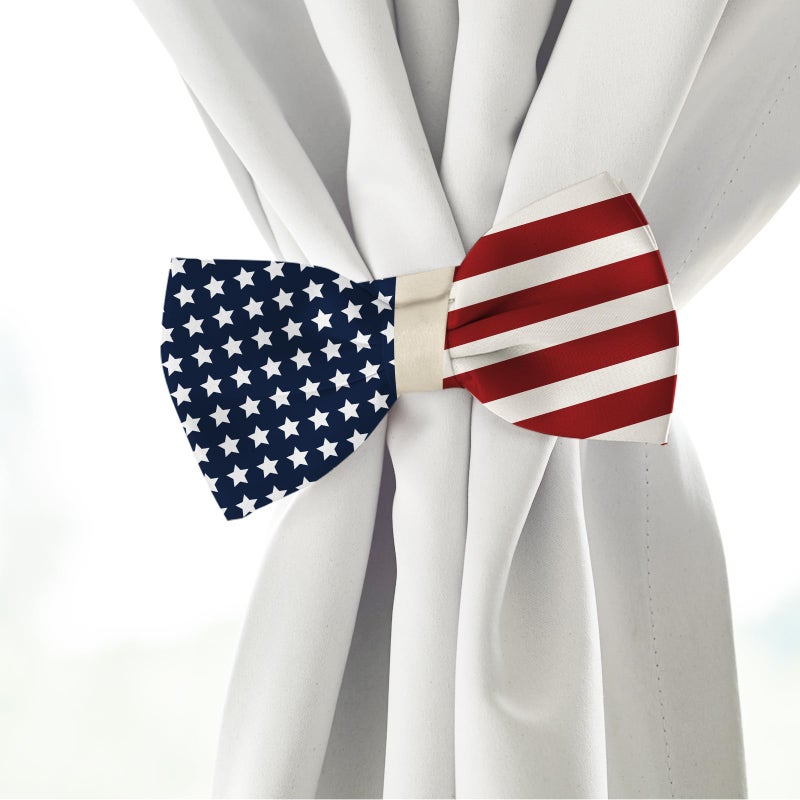 Whaline 12Pcs Patriotic Cotton Fabric Bundles Vintage Plaid Stripe Star Fat Quarters 4th of July Quilting Patchwork for Independence Day DIY Craft Party Decor, 18 x 22 Inch - Image 5