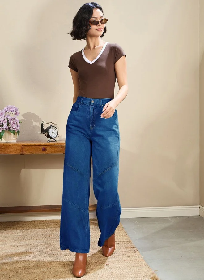 ساسافراس Comfort High-Rise Light Fade Jeans for Women