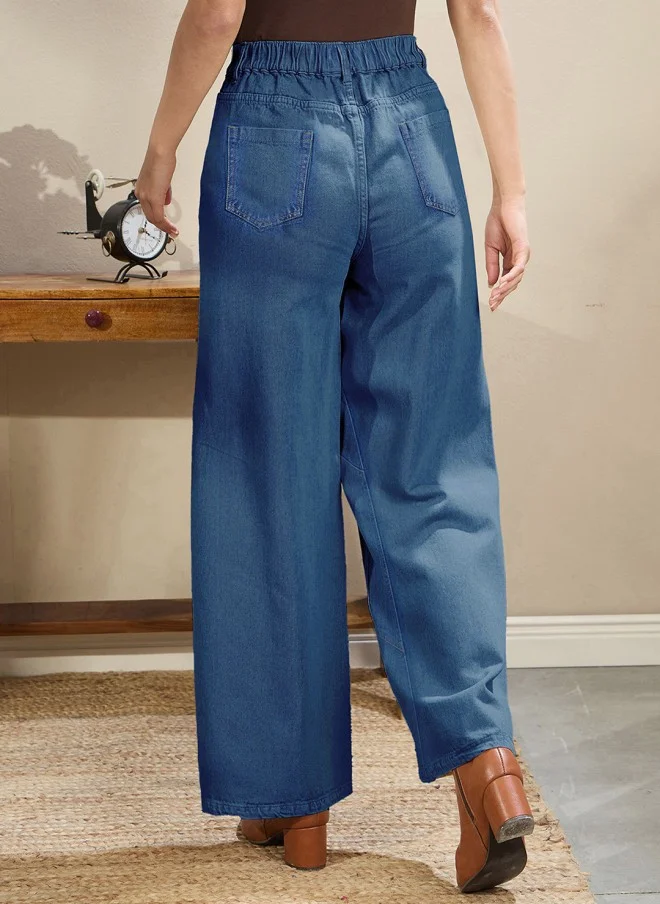 ساسافراس Comfort High-Rise Light Fade Jeans for Women