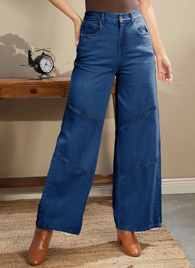 ساسافراس Comfort High-Rise Light Fade Jeans for Women