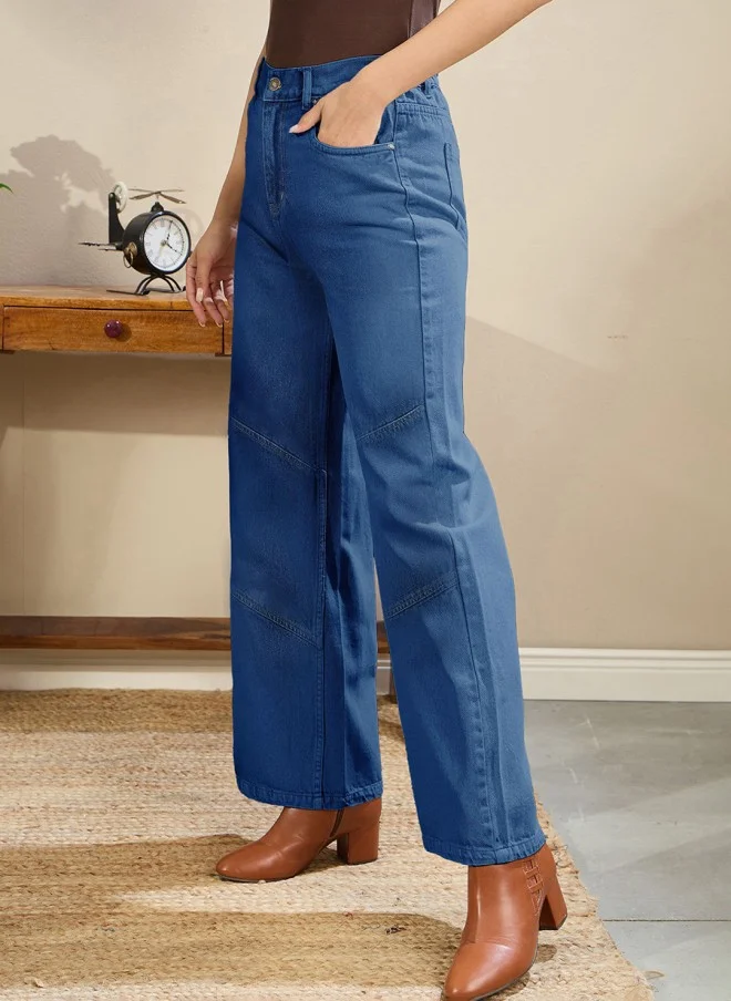 ساسافراس Comfort High-Rise Light Fade Jeans for Women