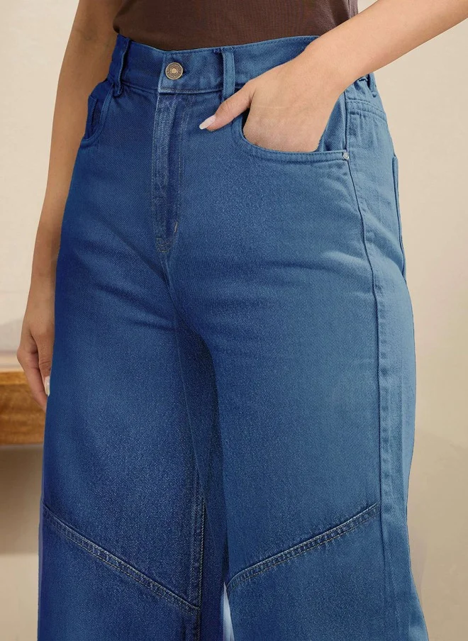 ساسافراس Comfort High-Rise Light Fade Jeans for Women