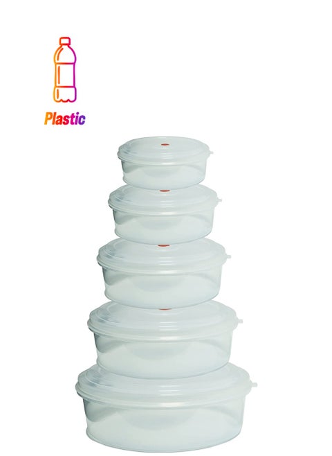 5-Piece In Orbit MULTIPURPOSE Food Storage Container with AIRTIGHT LIDS kitchen organizing tools FREEZER FRIENDLY