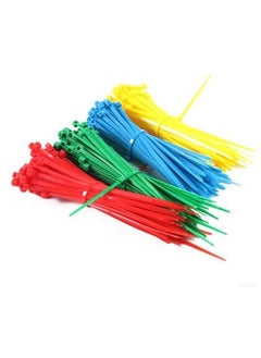 EXCEL IMPEX Excel Impex Multicolor Cable Tie Nylon Wire Management Ties Cable Zip Ties Self Locking Ties 2mm x 200mm Set of 100  - Image 1