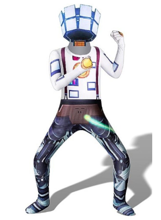 NIBEMINENT Halloween TV character costume Robot one-piece performance costume Titan Toilet Man vs. Monitor Man - Image 1