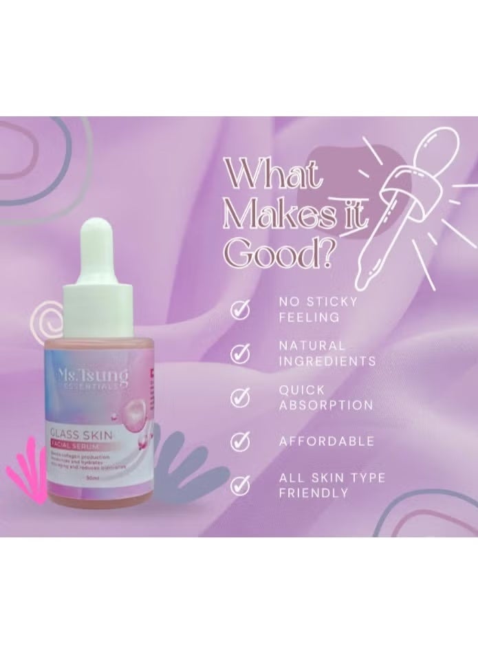 Ms Tsung Essentials Ms. Tsung Essentials Glass Skin Facial Serum, Hydrating & Anti-Aging, 30ml - Image 2