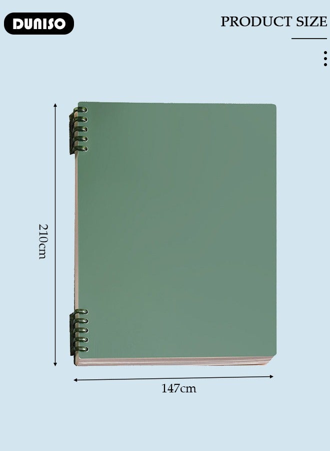 DUNISO A5 Binder Cover Notebook,Refillable Notebook Round Ring Binder with Stretch Buckle and Horizontal Core 60 Pieces, Waterproof and Durable Notebook Protector for School Home Office - Image 4