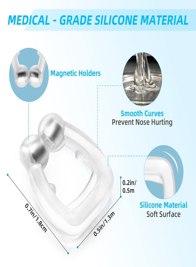 Shaostain Anti Snoring Devices, Silicone Magnetic Anti Snoring Nose Clip, 6PCS Snore Stopper, Effective to Stop Snoring, Quieter Restful Sleep (White) - Image 3