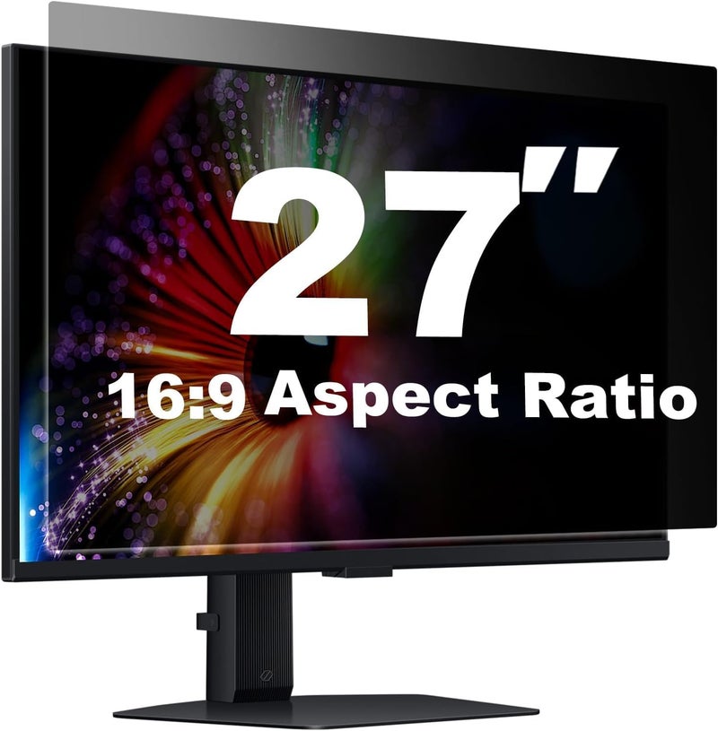 Twugs Computer Privacy Screen, 27 Inch Privacy Screen for Monitor, Anti-Glare & Privacy Filters, Easy Installation, Screen Shield with 16:9 Aspect Ratio - Image 1