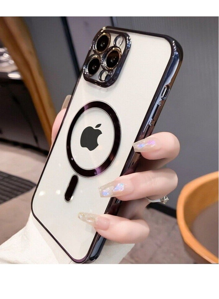 ELTRAZONE For iPhone 14 Pro Max Clear Case Slim Plating MagSafe Magnetic Cover - Image 3