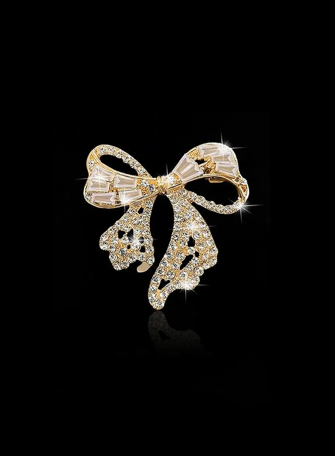 تايك تو Take Two Embellished Bow Brooch