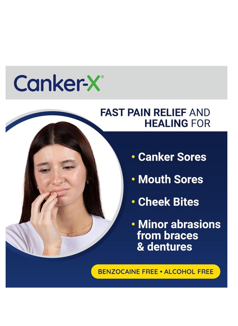 Canker-X - Canker-X Rincinol Oral Rinse Mouthwash, Quick Pain Relief from Canker Sores, Mouth Burns & More, Benzocaine Free & Alcohol Free Mouthwash, Adults & 6 Years+ Kids Mouthwash, 4.0 Fl. Oz. - Image 1