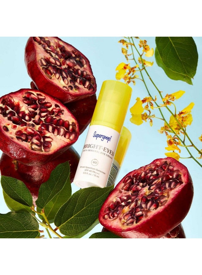 Supergoop! كريم العيون المعدني بنسبة 100% من برايت آيد، 0.5 أونصة سائلة، عبوة من قطعتين، عامل حماية من الشمس 40 Pa+++، كريم مرطب ومضيء للعينين من أشعة الشمس، لعلاج الهالات السوداء والانتفاخات، ينعش العيون المتعبة - Image 5